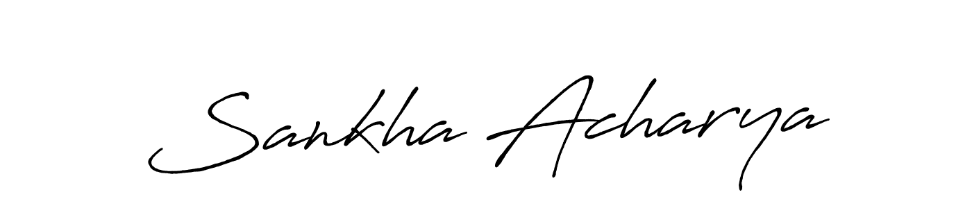 if you are searching for the best signature style for your name Sankha Acharya. so please give up your signature search. here we have designed multiple signature styles  using Antro_Vectra_Bolder. Sankha Acharya signature style 7 images and pictures png