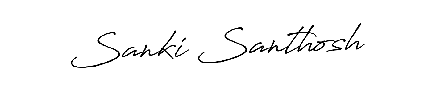 Similarly Antro_Vectra_Bolder is the best handwritten signature design. Signature creator online .You can use it as an online autograph creator for name Sanki Santhosh. Sanki Santhosh signature style 7 images and pictures png