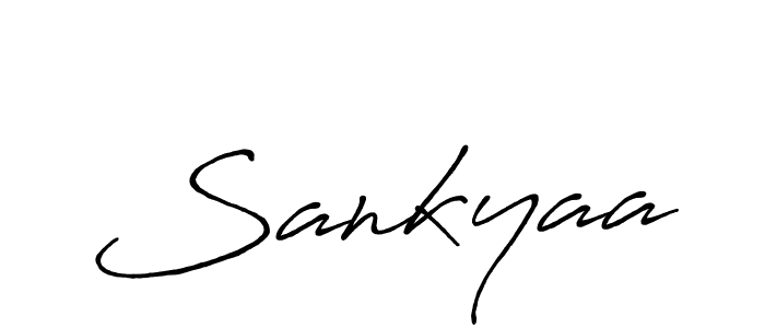Use a signature maker to create a handwritten signature online. With this signature software, you can design (Antro_Vectra_Bolder) your own signature for name Sankyaa. Sankyaa signature style 7 images and pictures png