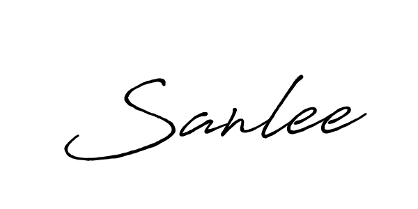 Also we have Sanlee name is the best signature style. Create professional handwritten signature collection using Antro_Vectra_Bolder autograph style. Sanlee signature style 7 images and pictures png