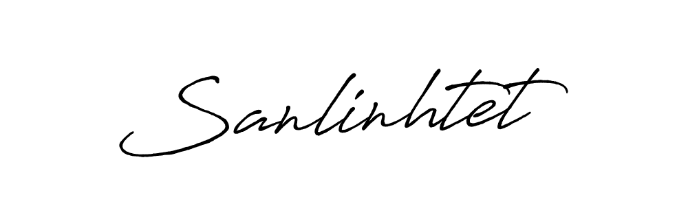 Design your own signature with our free online signature maker. With this signature software, you can create a handwritten (Antro_Vectra_Bolder) signature for name Sanlinhtet. Sanlinhtet signature style 7 images and pictures png