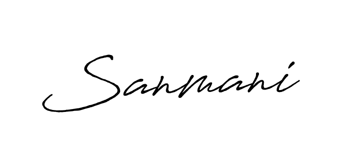 Also we have Sanmani name is the best signature style. Create professional handwritten signature collection using Antro_Vectra_Bolder autograph style. Sanmani signature style 7 images and pictures png