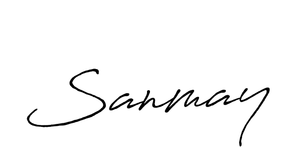 You should practise on your own different ways (Antro_Vectra_Bolder) to write your name (Sanmay) in signature. don't let someone else do it for you. Sanmay signature style 7 images and pictures png