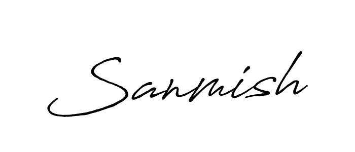 Similarly Antro_Vectra_Bolder is the best handwritten signature design. Signature creator online .You can use it as an online autograph creator for name Sanmish. Sanmish signature style 7 images and pictures png