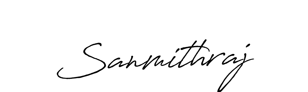 if you are searching for the best signature style for your name Sanmithraj. so please give up your signature search. here we have designed multiple signature styles  using Antro_Vectra_Bolder. Sanmithraj signature style 7 images and pictures png