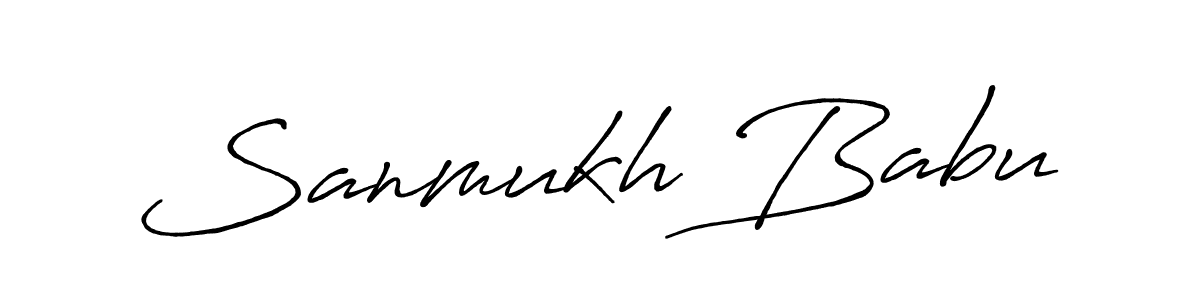 Use a signature maker to create a handwritten signature online. With this signature software, you can design (Antro_Vectra_Bolder) your own signature for name Sanmukh Babu. Sanmukh Babu signature style 7 images and pictures png