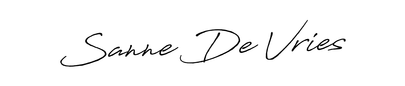 The best way (Antro_Vectra_Bolder) to make a short signature is to pick only two or three words in your name. The name Sanne De Vries include a total of six letters. For converting this name. Sanne De Vries signature style 7 images and pictures png