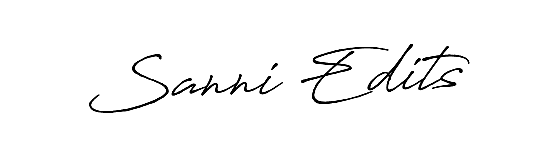 The best way (Antro_Vectra_Bolder) to make a short signature is to pick only two or three words in your name. The name Sanni Edits include a total of six letters. For converting this name. Sanni Edits signature style 7 images and pictures png