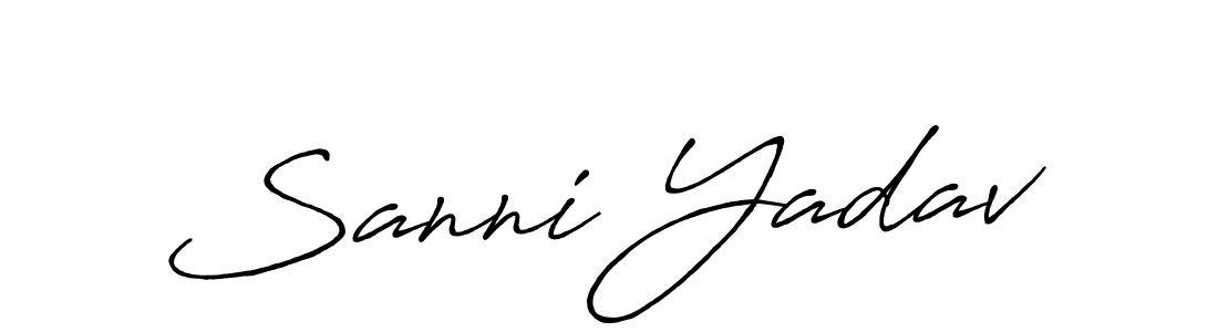 if you are searching for the best signature style for your name Sanni Yadav. so please give up your signature search. here we have designed multiple signature styles  using Antro_Vectra_Bolder. Sanni Yadav signature style 7 images and pictures png