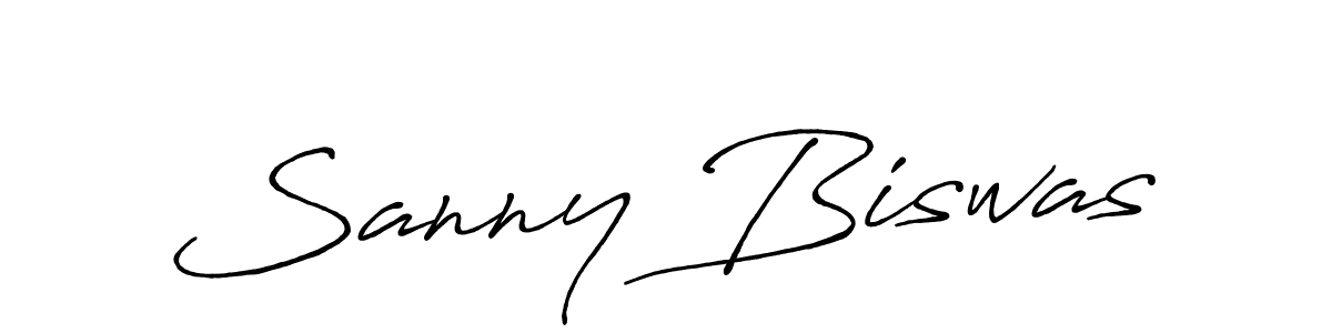 Use a signature maker to create a handwritten signature online. With this signature software, you can design (Antro_Vectra_Bolder) your own signature for name Sanny Biswas. Sanny Biswas signature style 7 images and pictures png