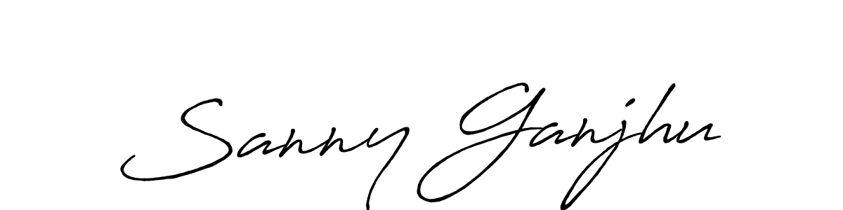 Use a signature maker to create a handwritten signature online. With this signature software, you can design (Antro_Vectra_Bolder) your own signature for name Sanny Ganjhu. Sanny Ganjhu signature style 7 images and pictures png