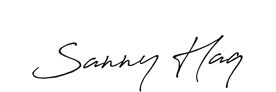 Also we have Sanny Haq name is the best signature style. Create professional handwritten signature collection using Antro_Vectra_Bolder autograph style. Sanny Haq signature style 7 images and pictures png