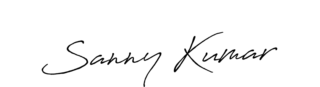 Create a beautiful signature design for name Sanny Kumar. With this signature (Antro_Vectra_Bolder) fonts, you can make a handwritten signature for free. Sanny Kumar signature style 7 images and pictures png