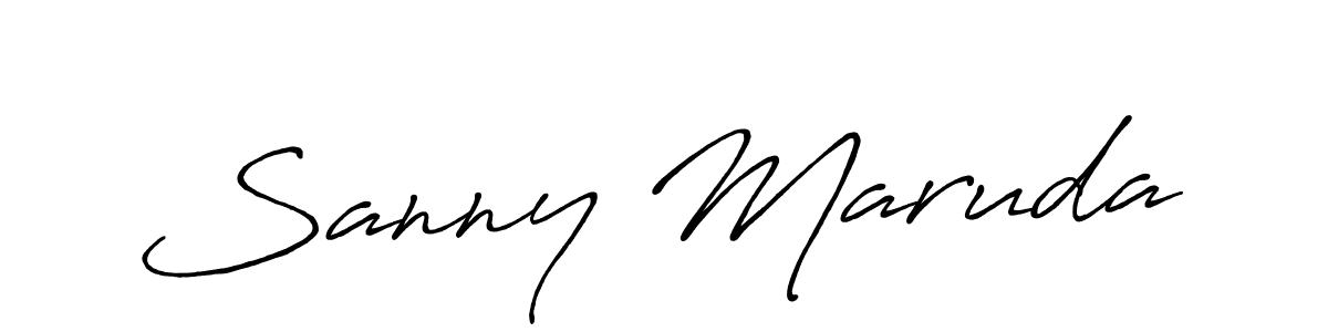 Use a signature maker to create a handwritten signature online. With this signature software, you can design (Antro_Vectra_Bolder) your own signature for name Sanny Maruda. Sanny Maruda signature style 7 images and pictures png