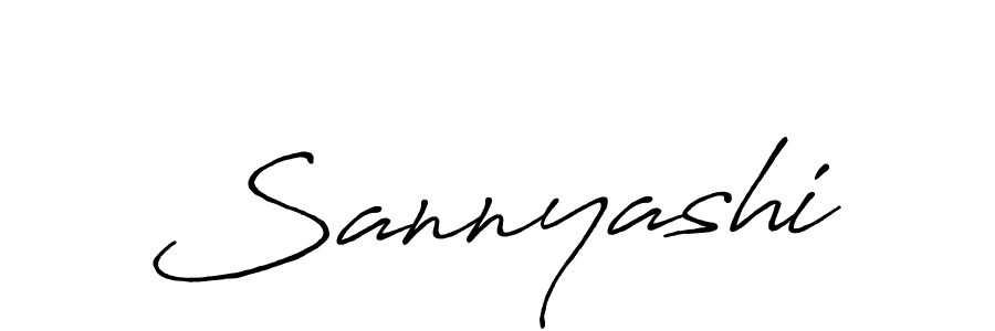 Sannyashi stylish signature style. Best Handwritten Sign (Antro_Vectra_Bolder) for my name. Handwritten Signature Collection Ideas for my name Sannyashi. Sannyashi signature style 7 images and pictures png