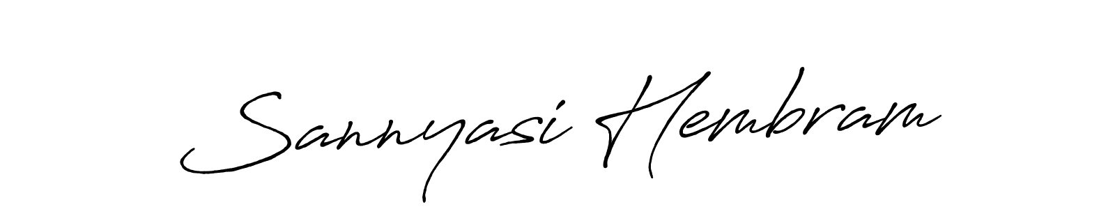 Also You can easily find your signature by using the search form. We will create Sannyasi Hembram name handwritten signature images for you free of cost using Antro_Vectra_Bolder sign style. Sannyasi Hembram signature style 7 images and pictures png