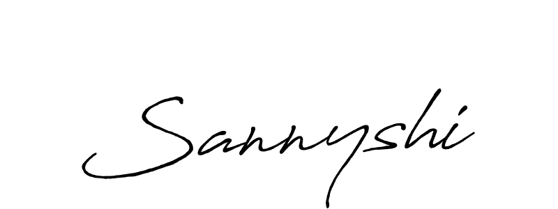 The best way (Antro_Vectra_Bolder) to make a short signature is to pick only two or three words in your name. The name Sannyshi include a total of six letters. For converting this name. Sannyshi signature style 7 images and pictures png