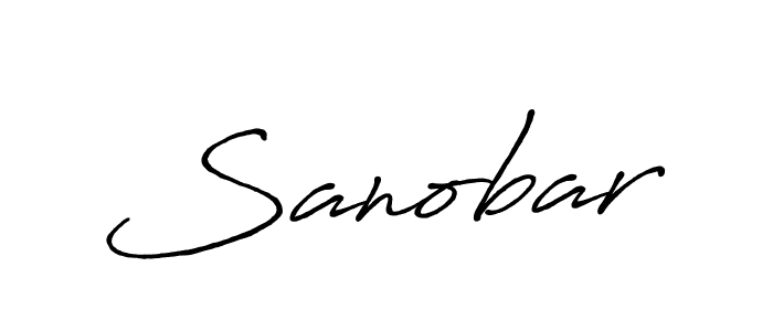 How to make Sanobar signature? Antro_Vectra_Bolder is a professional autograph style. Create handwritten signature for Sanobar name. Sanobar signature style 7 images and pictures png