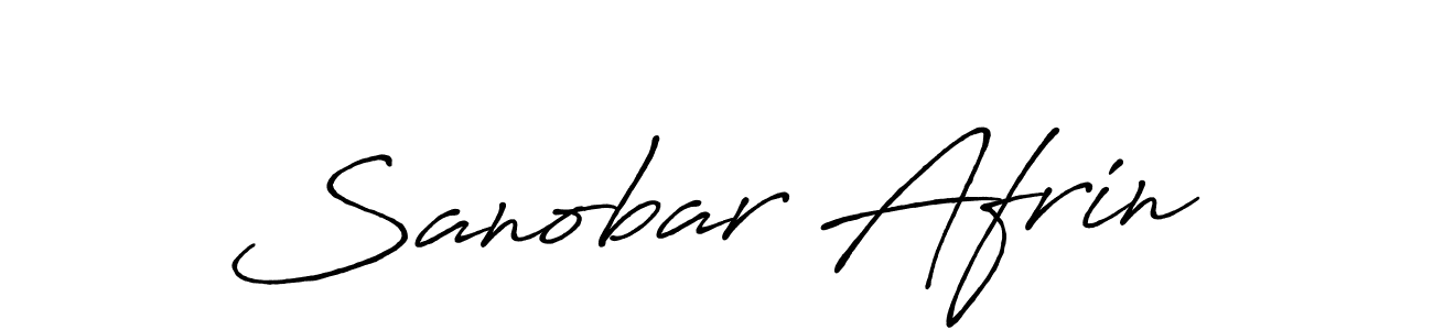 The best way (Antro_Vectra_Bolder) to make a short signature is to pick only two or three words in your name. The name Sanobar Afrin include a total of six letters. For converting this name. Sanobar Afrin signature style 7 images and pictures png