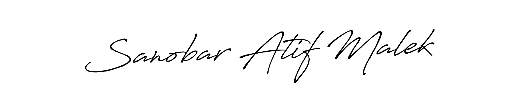 Also we have Sanobar Atif Malek name is the best signature style. Create professional handwritten signature collection using Antro_Vectra_Bolder autograph style. Sanobar Atif Malek signature style 7 images and pictures png