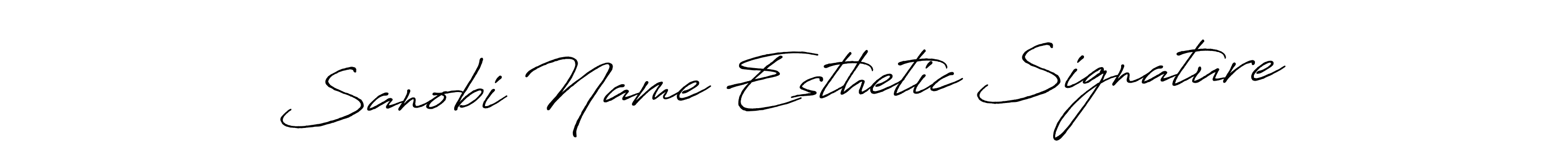 Also we have Sanobi Name Esthetic Signature name is the best signature style. Create professional handwritten signature collection using Antro_Vectra_Bolder autograph style. Sanobi Name Esthetic Signature signature style 7 images and pictures png