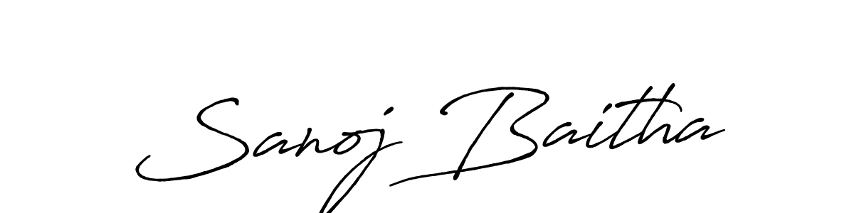 It looks lik you need a new signature style for name Sanoj Baitha. Design unique handwritten (Antro_Vectra_Bolder) signature with our free signature maker in just a few clicks. Sanoj Baitha signature style 7 images and pictures png