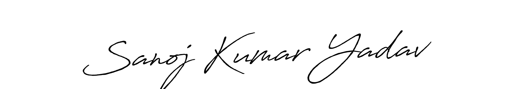 Use a signature maker to create a handwritten signature online. With this signature software, you can design (Antro_Vectra_Bolder) your own signature for name Sanoj Kumar Yadav. Sanoj Kumar Yadav signature style 7 images and pictures png
