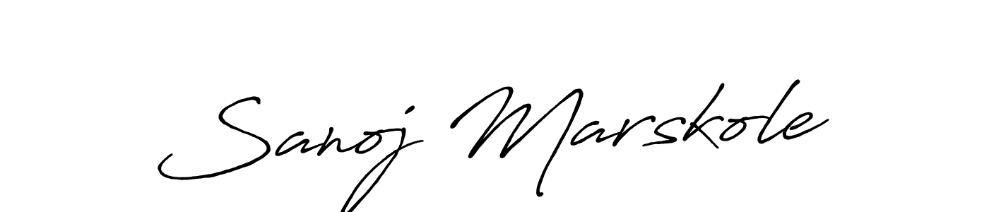 How to make Sanoj Marskole signature? Antro_Vectra_Bolder is a professional autograph style. Create handwritten signature for Sanoj Marskole name. Sanoj Marskole signature style 7 images and pictures png