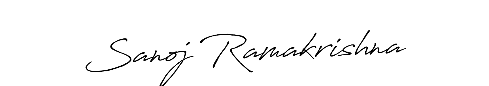 Also we have Sanoj Ramakrishna name is the best signature style. Create professional handwritten signature collection using Antro_Vectra_Bolder autograph style. Sanoj Ramakrishna signature style 7 images and pictures png