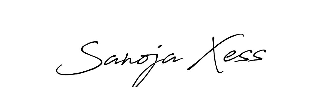Antro_Vectra_Bolder is a professional signature style that is perfect for those who want to add a touch of class to their signature. It is also a great choice for those who want to make their signature more unique. Get Sanoja Xess name to fancy signature for free. Sanoja Xess signature style 7 images and pictures png