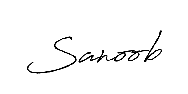 Antro_Vectra_Bolder is a professional signature style that is perfect for those who want to add a touch of class to their signature. It is also a great choice for those who want to make their signature more unique. Get Sanoob name to fancy signature for free. Sanoob signature style 7 images and pictures png