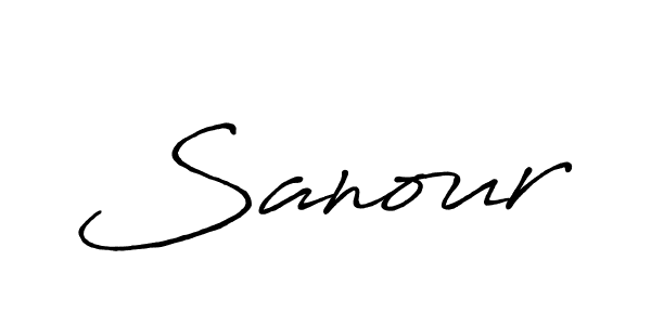 It looks lik you need a new signature style for name Sanour. Design unique handwritten (Antro_Vectra_Bolder) signature with our free signature maker in just a few clicks. Sanour signature style 7 images and pictures png