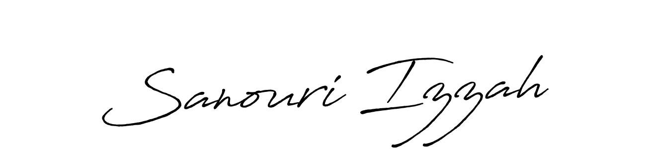 Sanouri Izzah stylish signature style. Best Handwritten Sign (Antro_Vectra_Bolder) for my name. Handwritten Signature Collection Ideas for my name Sanouri Izzah. Sanouri Izzah signature style 7 images and pictures png
