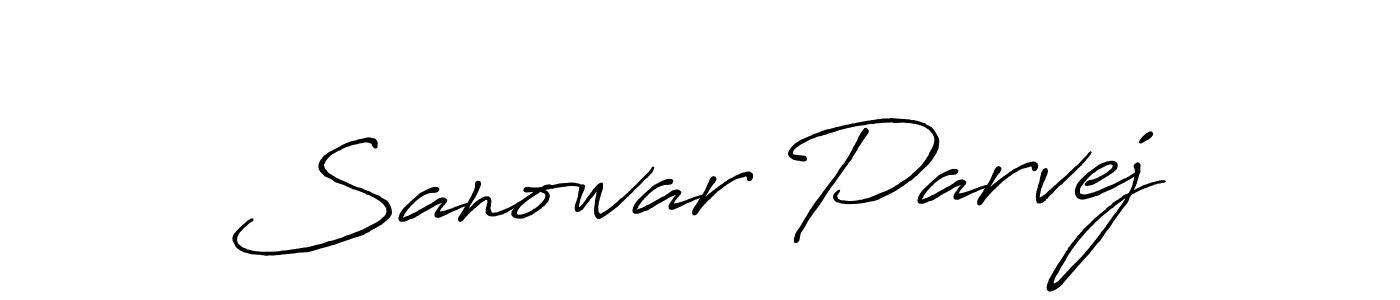 How to make Sanowar Parvej signature? Antro_Vectra_Bolder is a professional autograph style. Create handwritten signature for Sanowar Parvej name. Sanowar Parvej signature style 7 images and pictures png