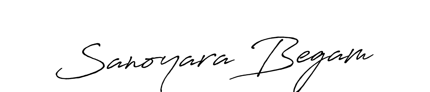 Make a beautiful signature design for name Sanoyara Begam. With this signature (Antro_Vectra_Bolder) style, you can create a handwritten signature for free. Sanoyara Begam signature style 7 images and pictures png