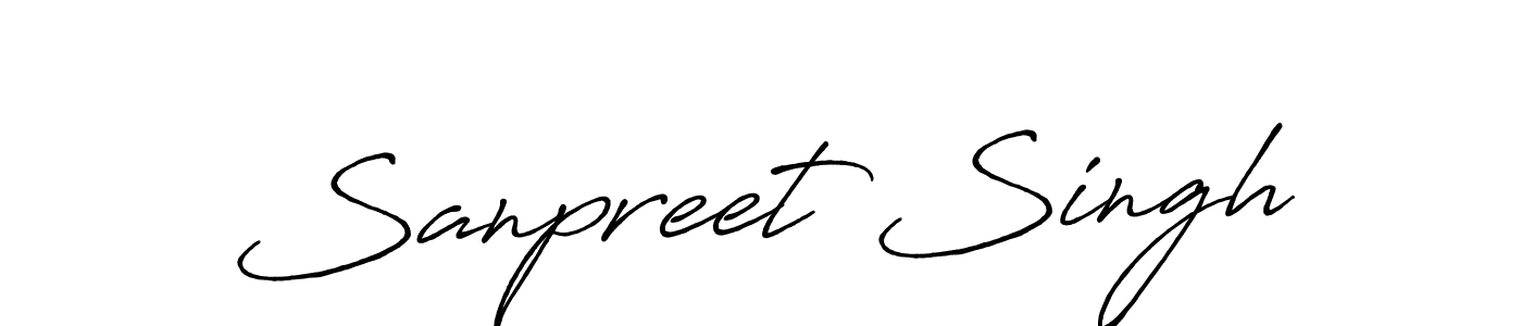 Design your own signature with our free online signature maker. With this signature software, you can create a handwritten (Antro_Vectra_Bolder) signature for name Sanpreet Singh. Sanpreet Singh signature style 7 images and pictures png