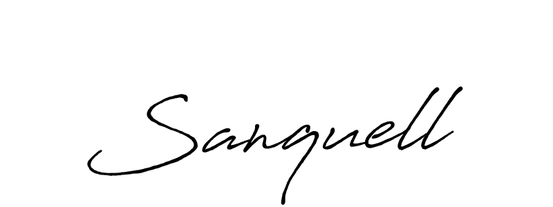 Create a beautiful signature design for name Sanquell. With this signature (Antro_Vectra_Bolder) fonts, you can make a handwritten signature for free. Sanquell signature style 7 images and pictures png