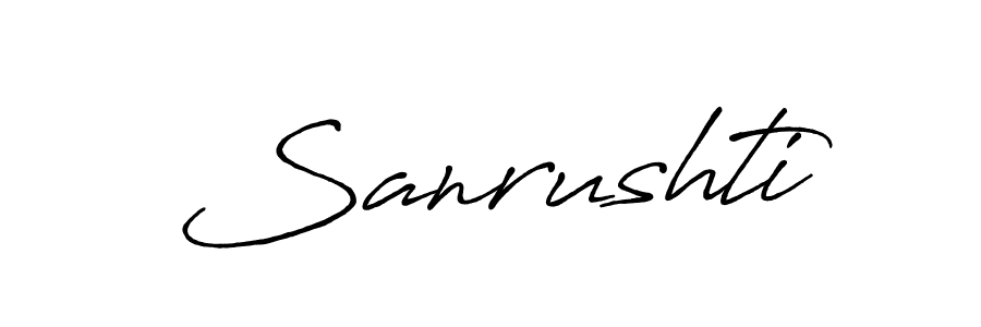 Create a beautiful signature design for name Sanrushti. With this signature (Antro_Vectra_Bolder) fonts, you can make a handwritten signature for free. Sanrushti signature style 7 images and pictures png