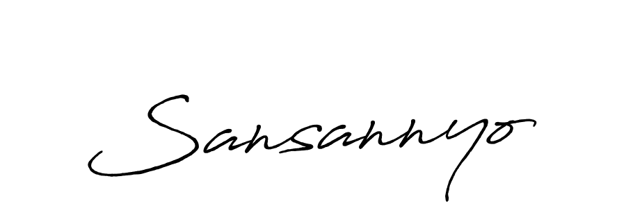 Create a beautiful signature design for name Sansannyo. With this signature (Antro_Vectra_Bolder) fonts, you can make a handwritten signature for free. Sansannyo signature style 7 images and pictures png