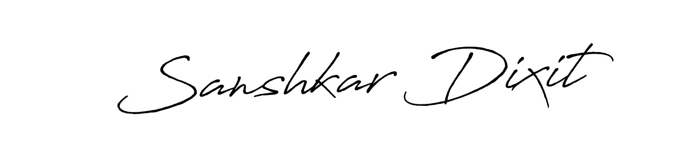 The best way (Antro_Vectra_Bolder) to make a short signature is to pick only two or three words in your name. The name Sanshkar Dixit include a total of six letters. For converting this name. Sanshkar Dixit signature style 7 images and pictures png