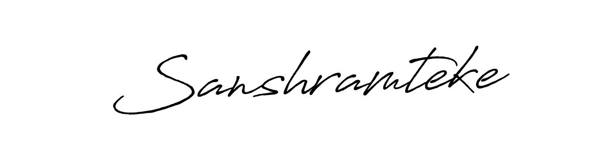 How to make Sanshramteke signature? Antro_Vectra_Bolder is a professional autograph style. Create handwritten signature for Sanshramteke name. Sanshramteke signature style 7 images and pictures png