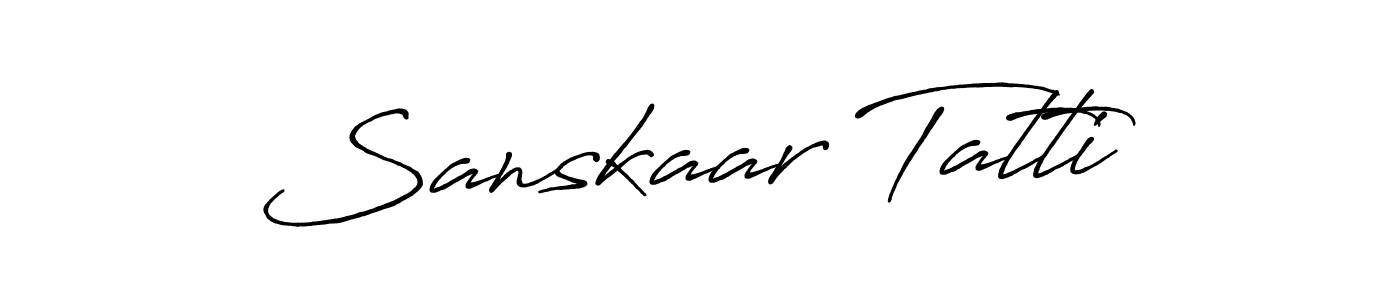 You can use this online signature creator to create a handwritten signature for the name Sanskaar Tatti. This is the best online autograph maker. Sanskaar Tatti signature style 7 images and pictures png
