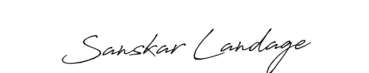 Once you've used our free online signature maker to create your best signature Antro_Vectra_Bolder style, it's time to enjoy all of the benefits that Sanskar Landage name signing documents. Sanskar Landage signature style 7 images and pictures png