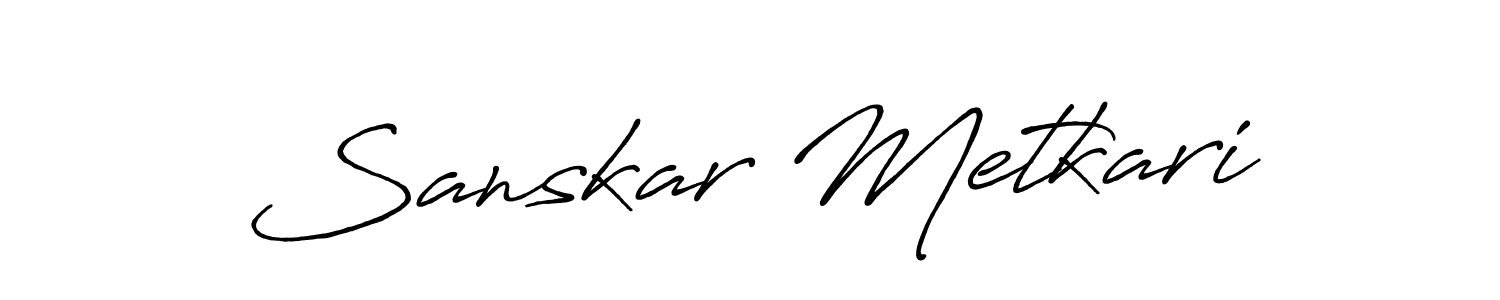 Make a beautiful signature design for name Sanskar Metkari. With this signature (Antro_Vectra_Bolder) style, you can create a handwritten signature for free. Sanskar Metkari signature style 7 images and pictures png