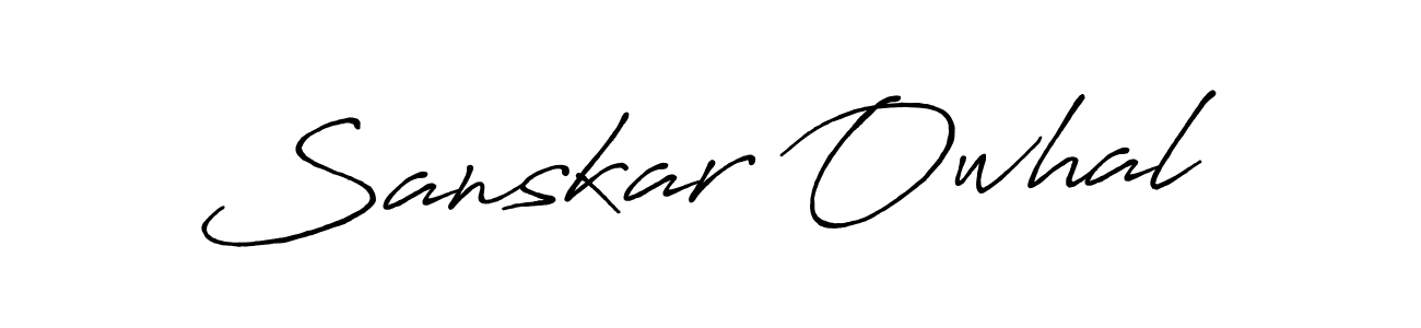 Also we have Sanskar Owhal name is the best signature style. Create professional handwritten signature collection using Antro_Vectra_Bolder autograph style. Sanskar Owhal signature style 7 images and pictures png