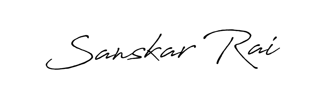 Create a beautiful signature design for name Sanskar Rai. With this signature (Antro_Vectra_Bolder) fonts, you can make a handwritten signature for free. Sanskar Rai signature style 7 images and pictures png