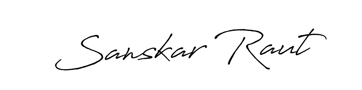 You should practise on your own different ways (Antro_Vectra_Bolder) to write your name (Sanskar Raut) in signature. don't let someone else do it for you. Sanskar Raut signature style 7 images and pictures png