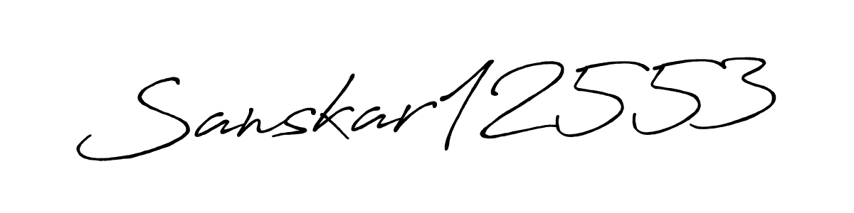 Create a beautiful signature design for name Sanskar12553. With this signature (Antro_Vectra_Bolder) fonts, you can make a handwritten signature for free. Sanskar12553 signature style 7 images and pictures png