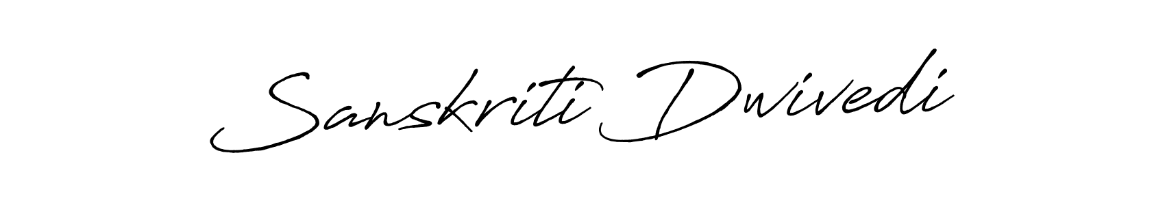 How to make Sanskriti Dwivedi name signature. Use Antro_Vectra_Bolder style for creating short signs online. This is the latest handwritten sign. Sanskriti Dwivedi signature style 7 images and pictures png