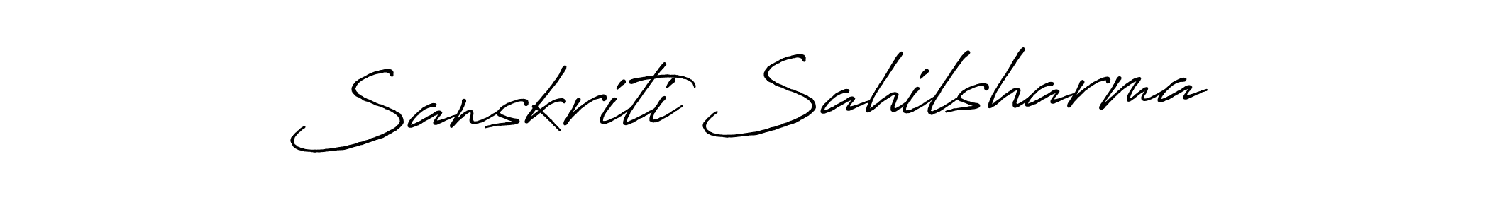 Also You can easily find your signature by using the search form. We will create Sanskriti Sahilsharma name handwritten signature images for you free of cost using Antro_Vectra_Bolder sign style. Sanskriti Sahilsharma signature style 7 images and pictures png